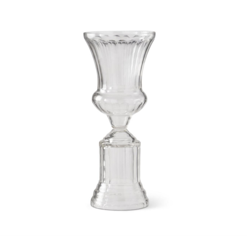 Ribbed Glass Trophy Vase